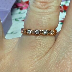 Melinda Maria Rose Gold pod ring size 7